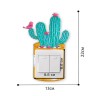 Наклейка на выключатель "Кактус", со светящимися элементами, 13 х 22 см