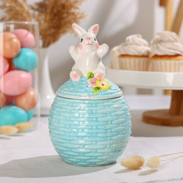 Сахарница Доляна «Зайка», 650 мл, цвет розовый