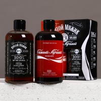 Подарочный набор «Крутой мужик»: гель для душа виски и кола, 2×500 мл, Чистое счастье