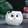 Фигурное кашпо "Сова" перламутр, 6,5х7,5х6см