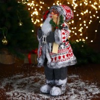 Дед Мороз под ёлку «Зимнее волшебство. Новогодняя игрушка в шубке с ремешком и лыжами», 45 см