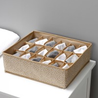 Органайзер для хранения белья Доляна Points, 18 ячеек, 35×30×12 см, бежевый
