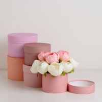 Набор шляпных подарочных коробок 5 в 1 «Крема» 20×14.5, 14×10 см