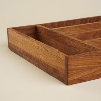 Лоток для столовых приборов SL Home, 34×25×5 см, дуб