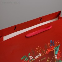 Пакет подарочный новогодний ламинированный «Роскошь волшебства», XL 49×40×19 см