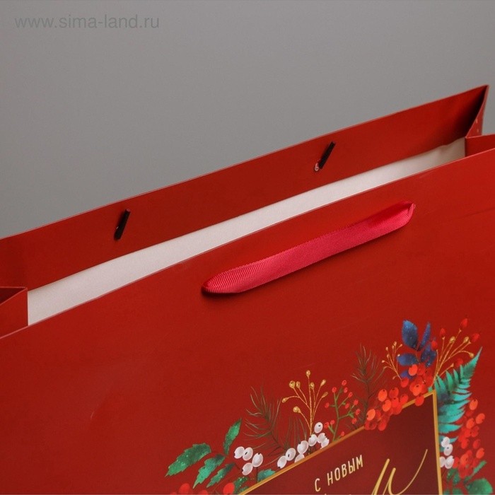 Пакет подарочный новогодний ламинированный «Роскошь волшебства», XL 49×40×19 см