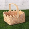 Набор корзин плетеных, 2  шт, лукошко, натуральный, 21×16×22 см, 17,5×12,5×17,5 см