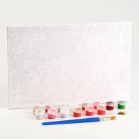 Картина по номерам на холсте с подрамником «Розовые пионы», 30х20 см