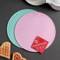 Подставка под горячее Доляна «Круг», 18 см, цвет МИКС