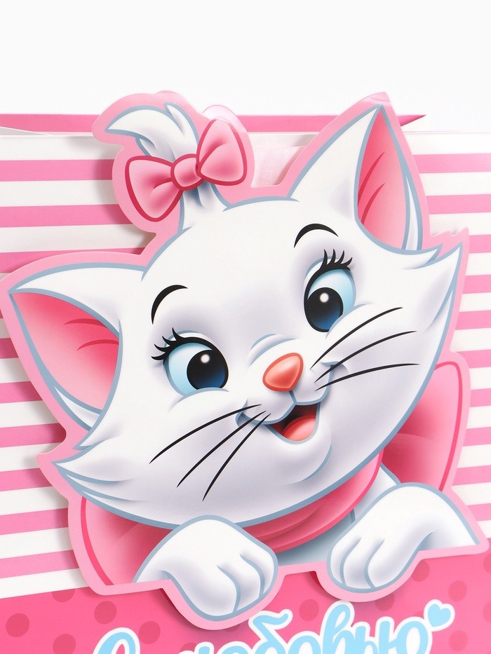 Пакет подарочный «Кошечка», объёмный декор, 30×30×15 см