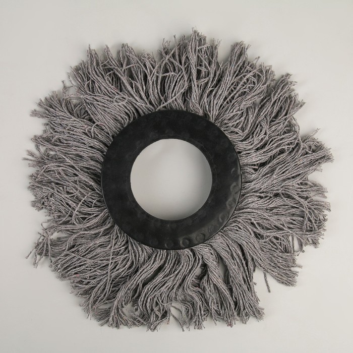 Насадка для швабры с отжимом - центрифугой Доляна, хлопок, 15.6×2 см, серая