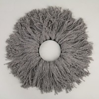 Насадка для швабры с отжимом - центрифугой Доляна, хлопок, 15.6×2 см, серая