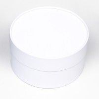 Подарочная коробка круглая «Алмаз» белый, завальцованная без окна, 21×11 см