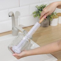 Ёрш для посуды Доляна Meli, 36×6 см, бамбуковая ручка