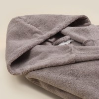 Халат махровый с капюшоном мужской SL HOME: Basic «Софт Мист», размер S, хлопок 100%, серый