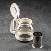 Чайник стеклянный заварочный «Джони», 700 мл, с металлическим ситом, цвет бежевый