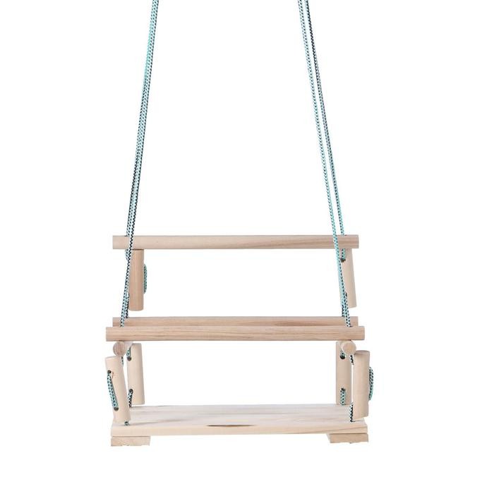 Качели подвесные, деревянные, сиденье 30×40см