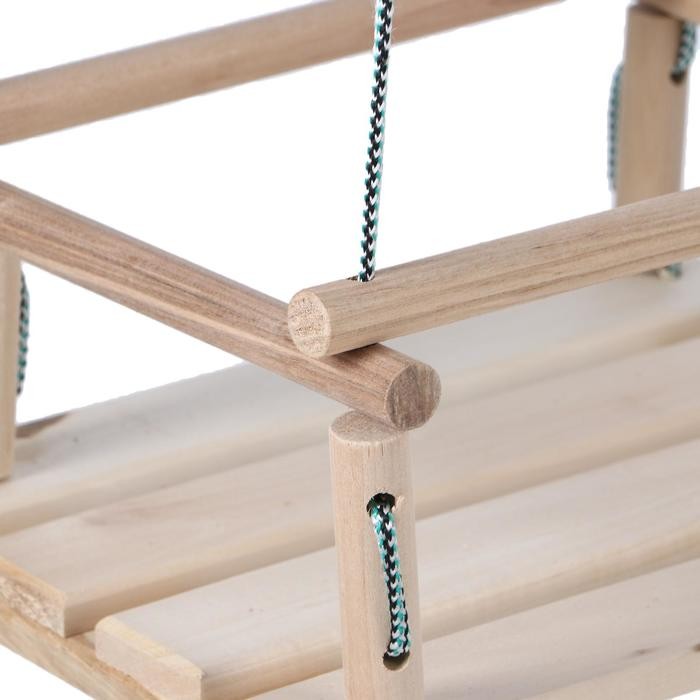 Качели подвесные, деревянные, сиденье 30×40см