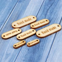 Набор бирок «Hand made», таблички, 40х15мм - 9шт; 30х10 мм - 15шт;18х7 мм - 12 шт