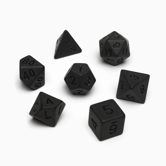 Кости игральные, дайсы для D&D (Dungeons and Dragons, ДнД), серия: D&D, "Время игры", 7 шт