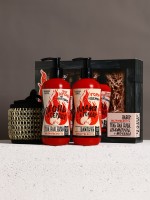 Подарочный набор «Тому, у кого огонь в сердце»: гель для душа и шампунь для волос, 2×300, мочалка, HARD LINE