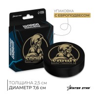 Шайба хоккейная Winter Star, взрослая, d=7,6 см