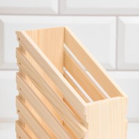 Подставка деревянная для кухонных принадлежностей «Косой срез», 16×10×9.5 см