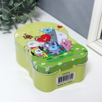 Копилка металл "Костюмированная вечеринка в зоопарке" с замком и ключами  15х6,5х12 см