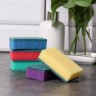 Губка для посуды с чистящим слоем Доляна «Эконом», 7.5×4.5×2.5 см, 5 шт., мини