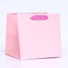 Пакет для торта и коробок, с широким дном, розовый, 20×20×20 см