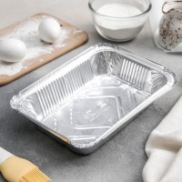 Набор форм для выпечки из фольги Доляна, 2,25 л, 2 шт, цвет серебристый