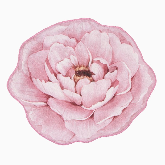 Коврик для ванной Этель Bloom with grace 67х57±2см, 100% п/э, велюр