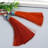 Декор для творчества текстиль "Кисть Падишах" рыжий набор 2 шт 9х1 см
