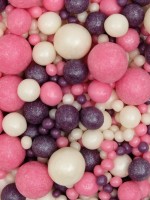 Кондитерская посыпка с мягким центром «Жемчуг», серебро, сиреневый, 50 г