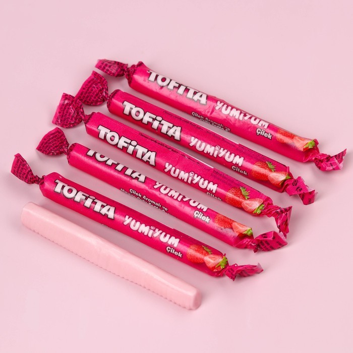 Конфета жевательная «Попадаю в сердечко» со вкусом клубники, 6 штук