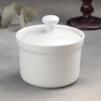 Сахарница Magistro «Бланш», 250 мл, 9,5×8 см, с крышкой, цвет белый