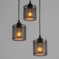 Светильник BayerLux "Вайна" 3хЕ27 40Вт черный 30х30х14-114см