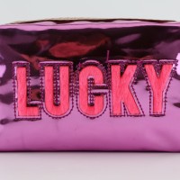Пенал школьный Lucky, иск. кожа, 18×10×7 см, фиолетовый