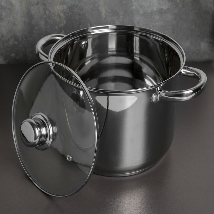 Кастрюля Grande, 7,1 л, стеклянная крышка, капсулированное дно, индукция