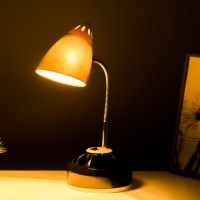 Настольная лампа "Ави" E27 15Вт черный 16х16х49 см RISALUX