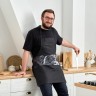 Фартук кухонный мужской «Доляна. Самый лучший мужчина», 70×60 см, 100% хлопок, 160 г/м², чёрный