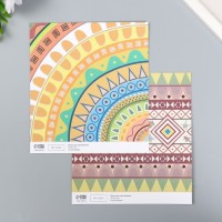 Бумага для скрапбукинга двусторонняя "Этника" плотность 180 гр 30,5х32 см