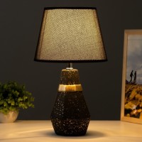 Настольная лампа "Айседора" E14 40Вт черный-золото 23х23х40 см RISALUX