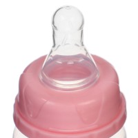 Бутылочка для кормления Крошка Я Basic, классическое горло, от 0 мес., 60 мл (мерная шкала до 40мл), розовый