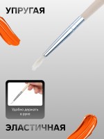 Кисть для рисования, коза, № 1, круглая, деревянная ручка, международный размер