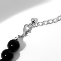 Бусы «Бантик», крупный жемчуг, шар №12-18, черно-белые, 41 см