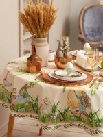 Скатерть «Этель» Easter, d=148 см±3 см, хлопок 100%, саржа 190 г/м²
