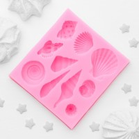 Молд «Ракушки», 7,7×7×1,5 см, цвет МИКС