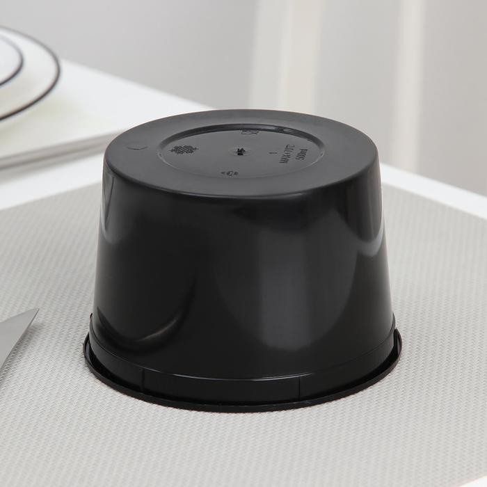 Контейнер одноразовый «Супница», 500 мл, 11,2 см, цвет чёрный