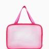 Косметичка-сумка на молнии для бассейна, большая, с ручками, с принтом Power, малиновая